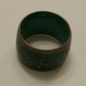Antique Chinese cloisonné ring
